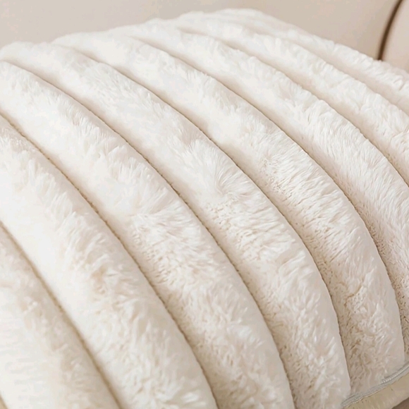 Plush Cream Throw Pillows - Picture 3 of 5